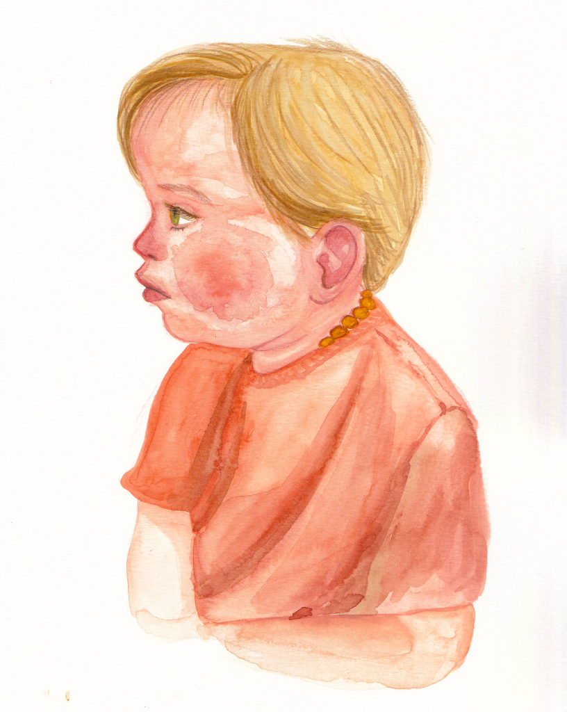 Child Portrait in Orange